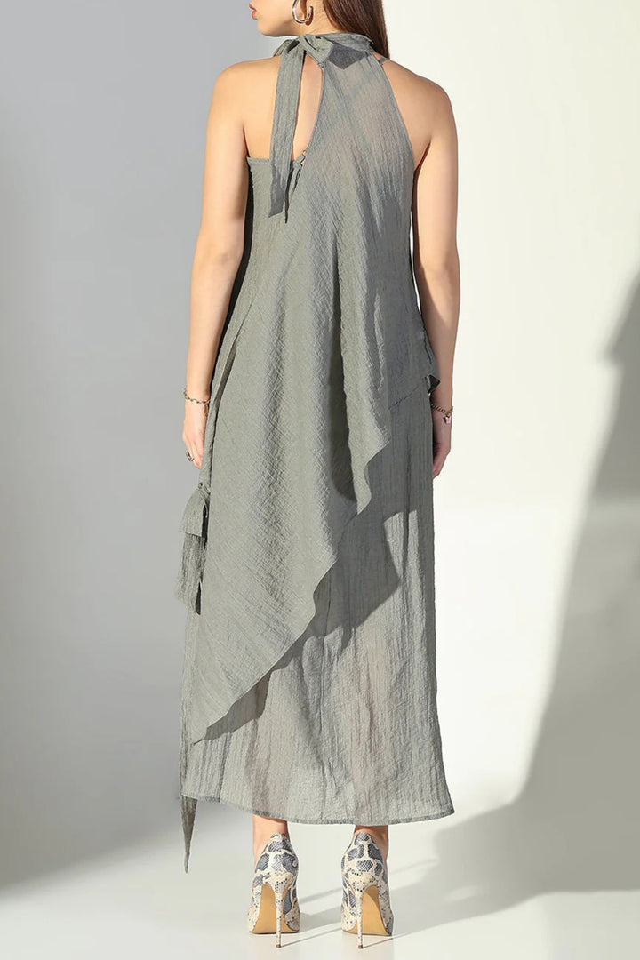 Drift Halter Drape Dress