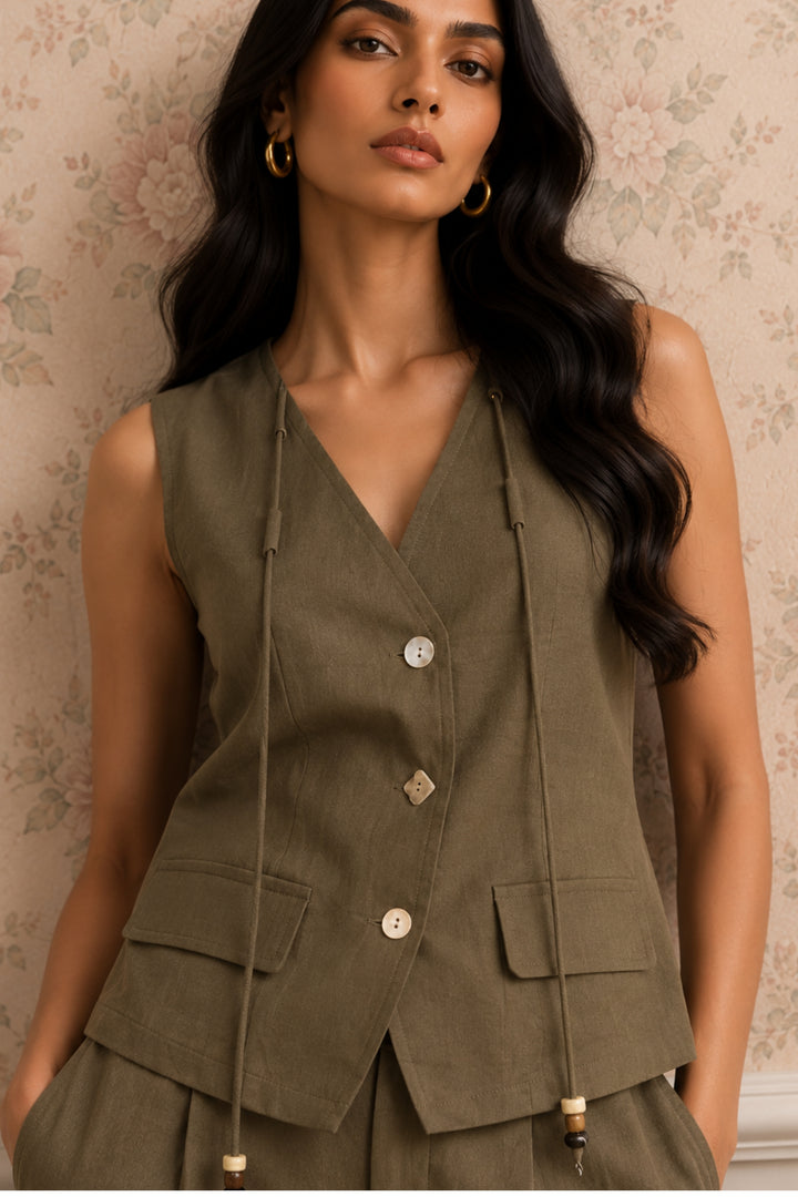 Dark Olive Tailored Co-ord