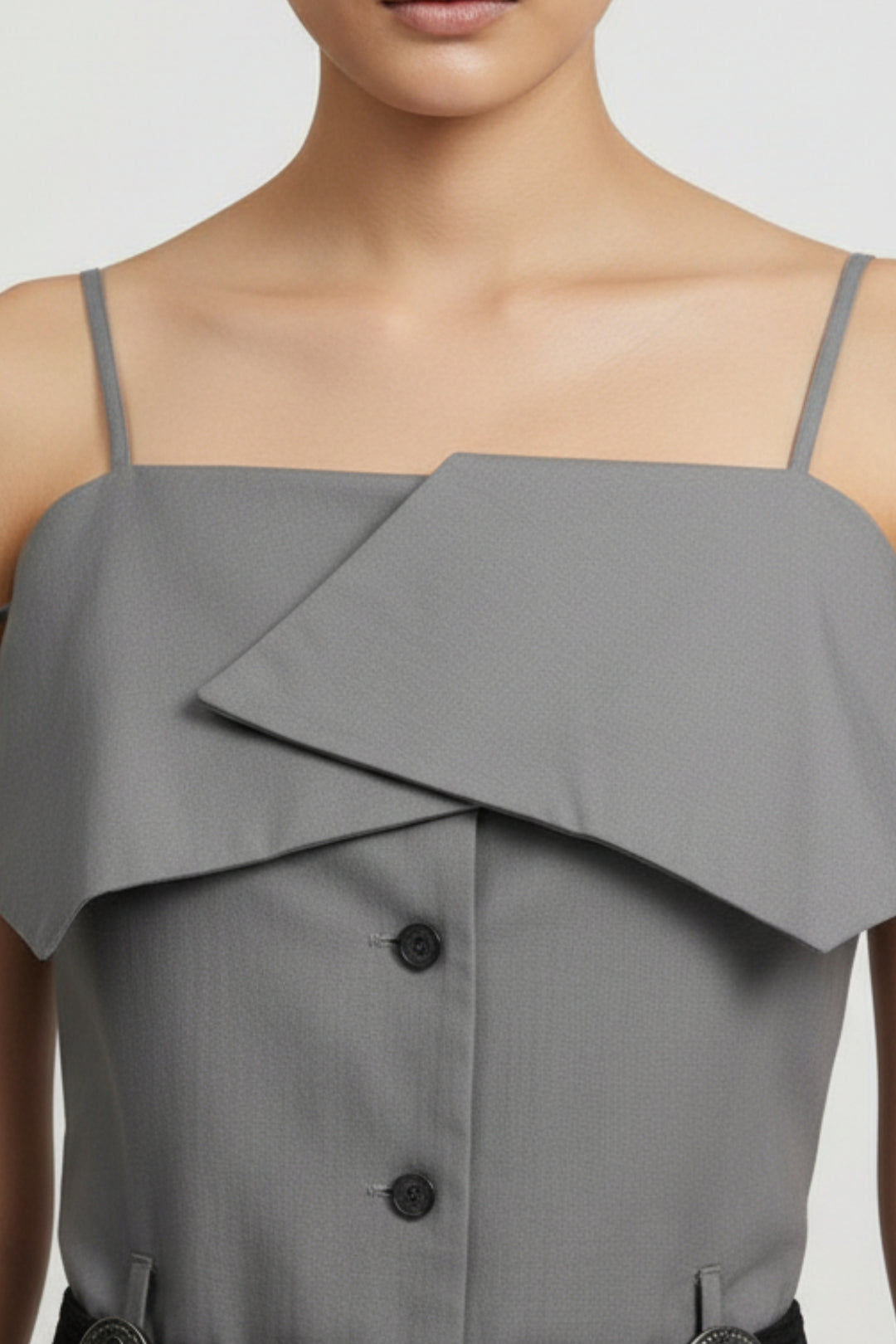 Twyla Grey Pleated Dress