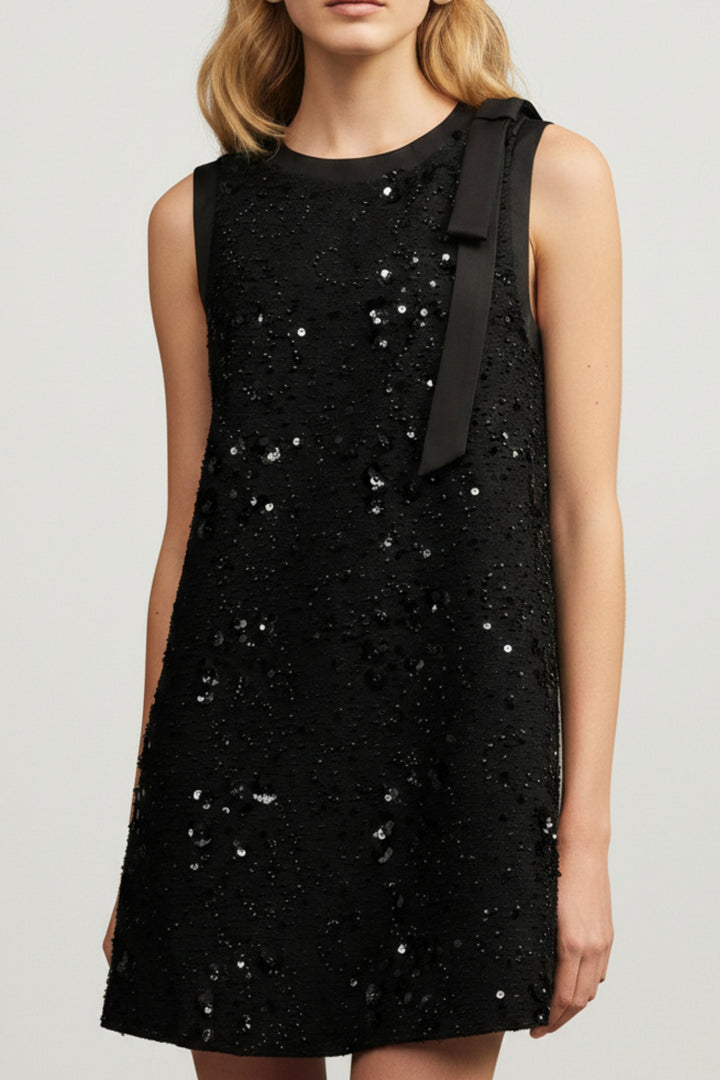Black Serenity Embellished Dress