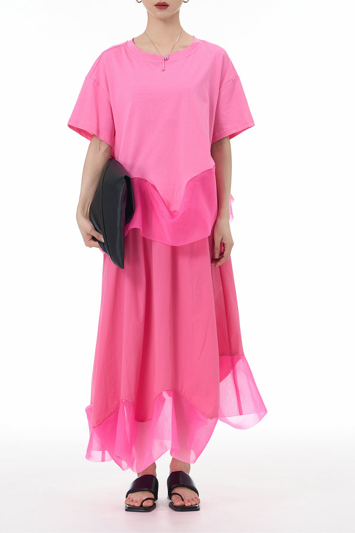 Dramatic Sheen Pink Co-ord Set