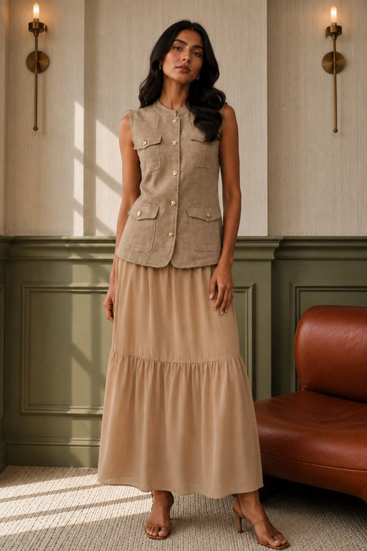 Sand Safari Vest & Skirt Co-ord