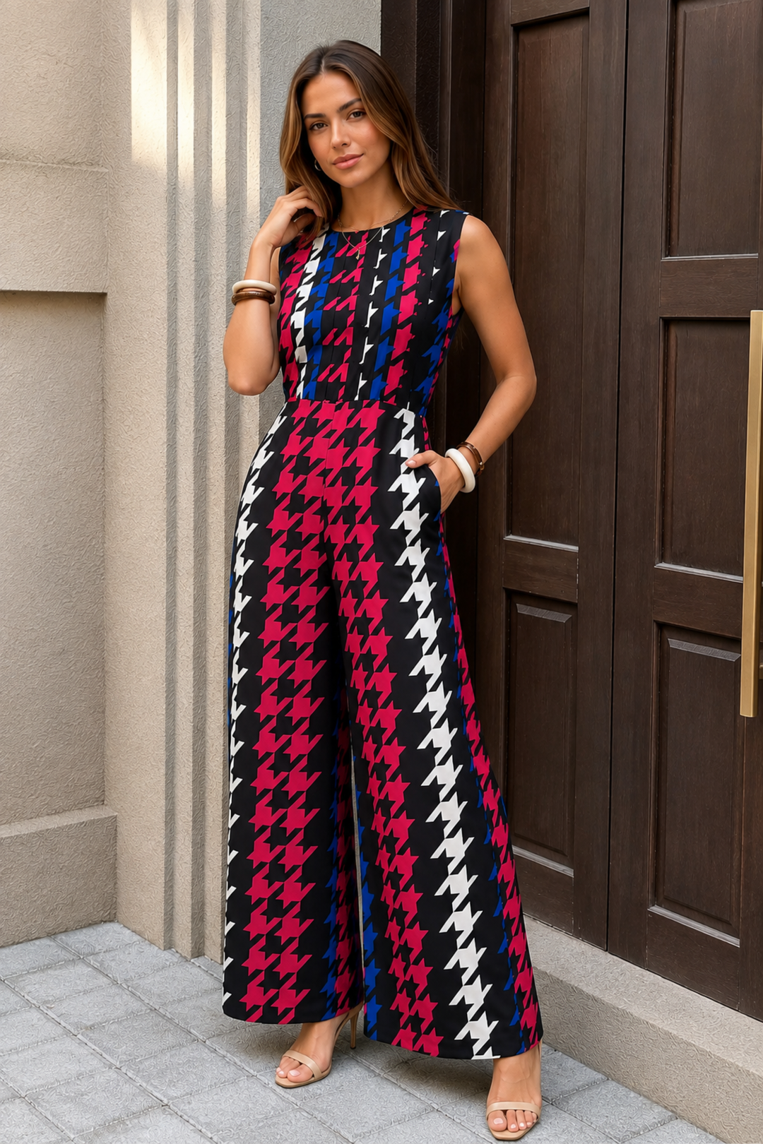 Sleeveless Wide-Leg Jumpsuit