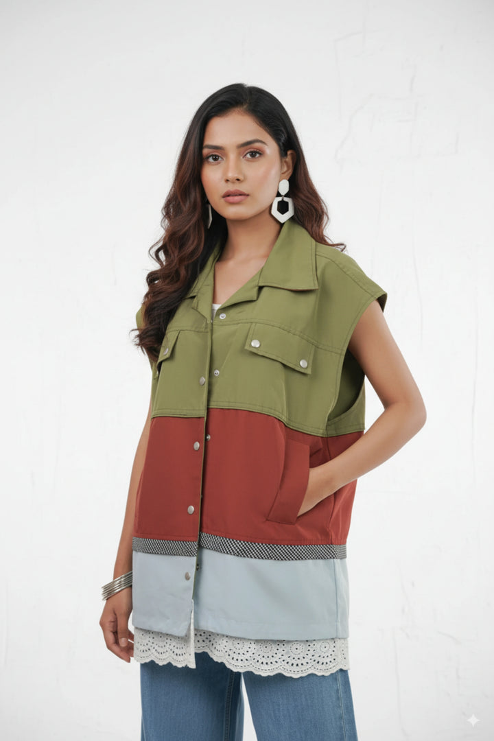 Autumn Forest ColorBlock Jacket