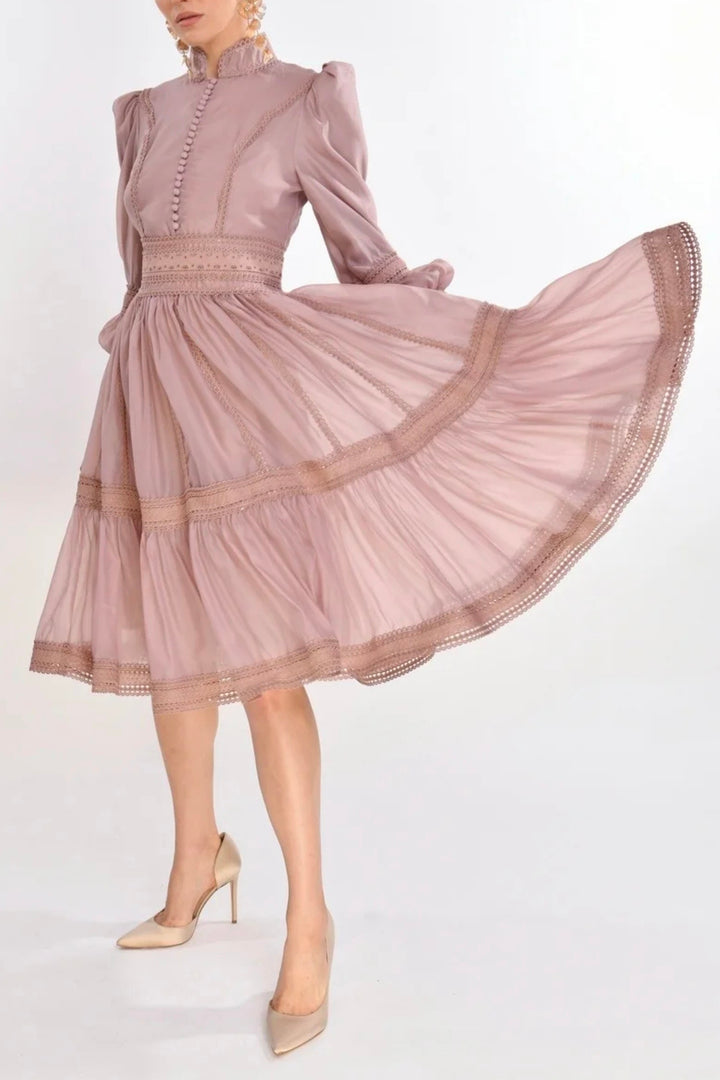 Vintage Rose Cutwork Dress