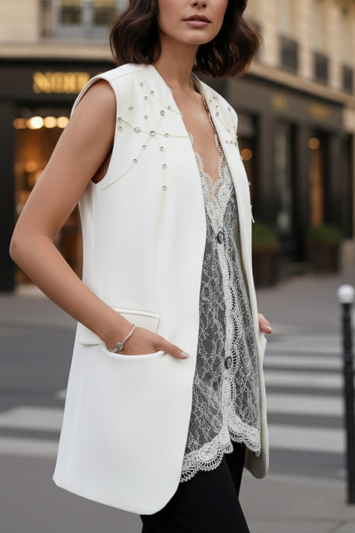 Evening Moon Rhinestone Vest