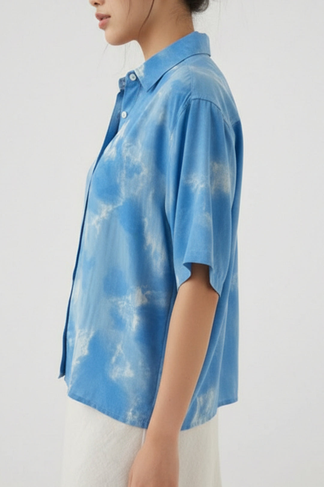 Cloudy Blue Printed Shirt
