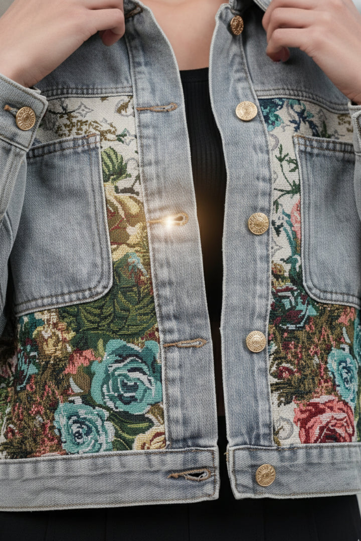 Floral Breeze Denim Jacket