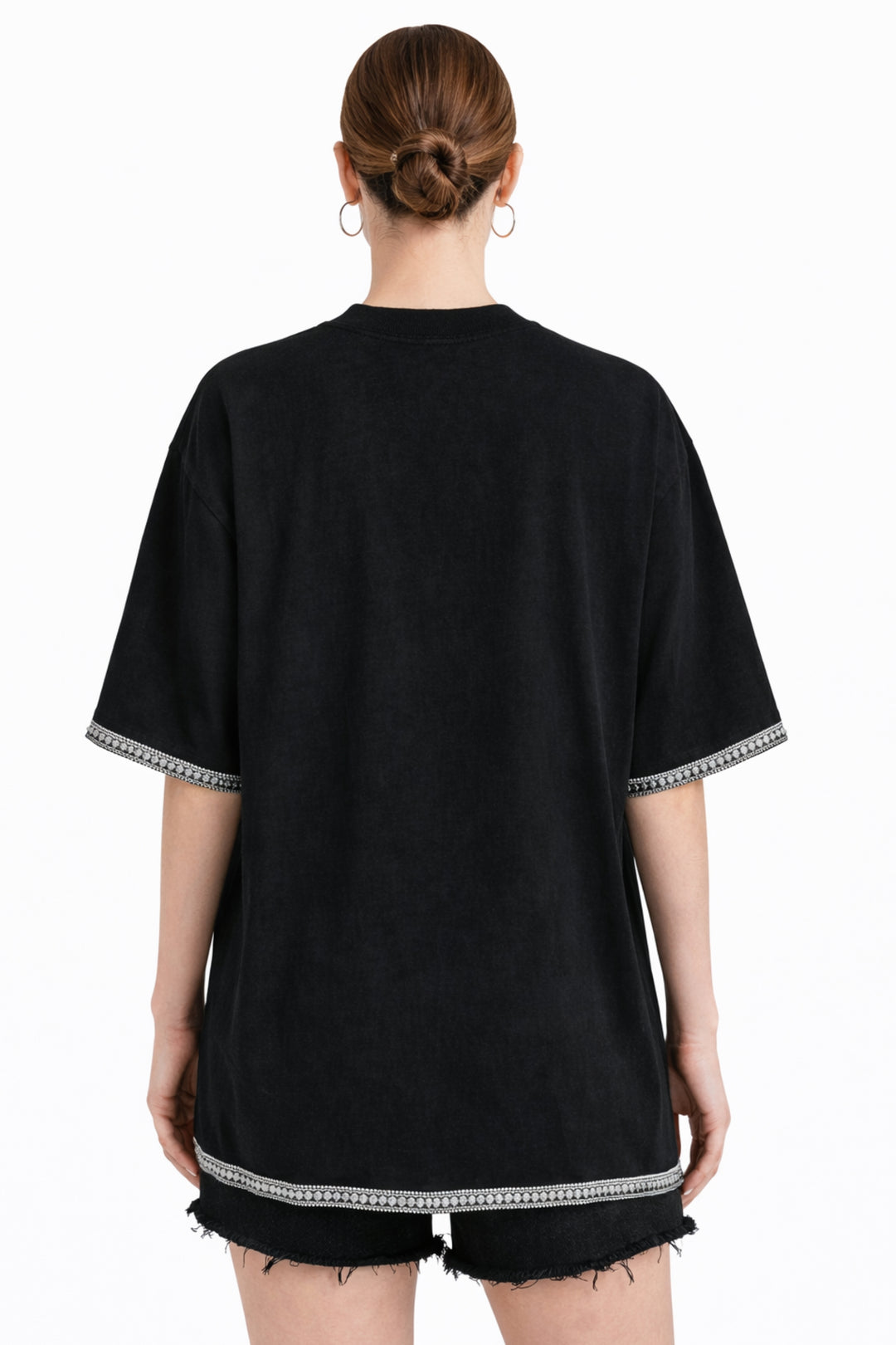 Noir Crystal Pin Tee