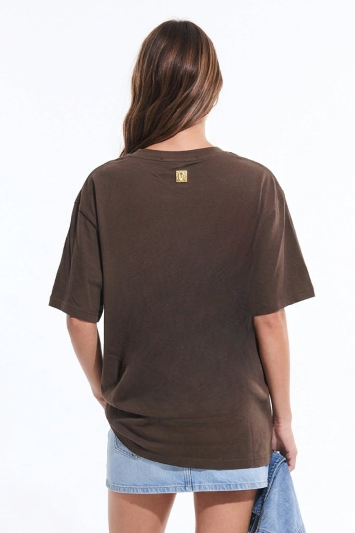 Gold Keyhole Accent T-Shirt