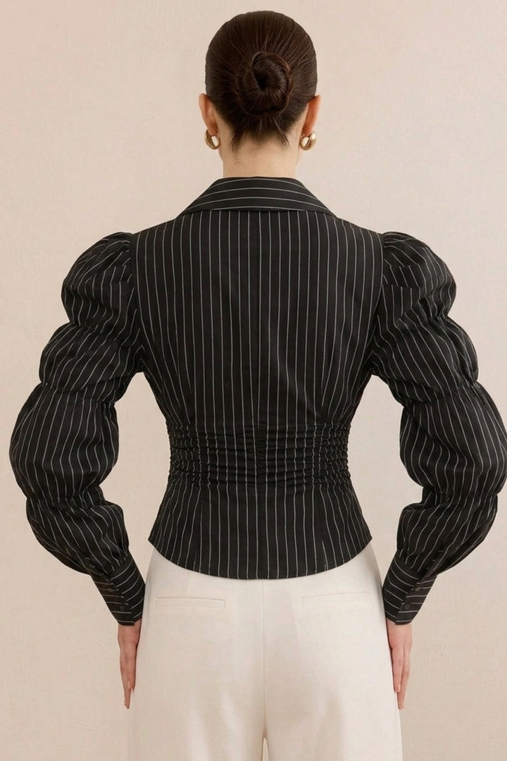 Roma Black Pinstripe Shirt