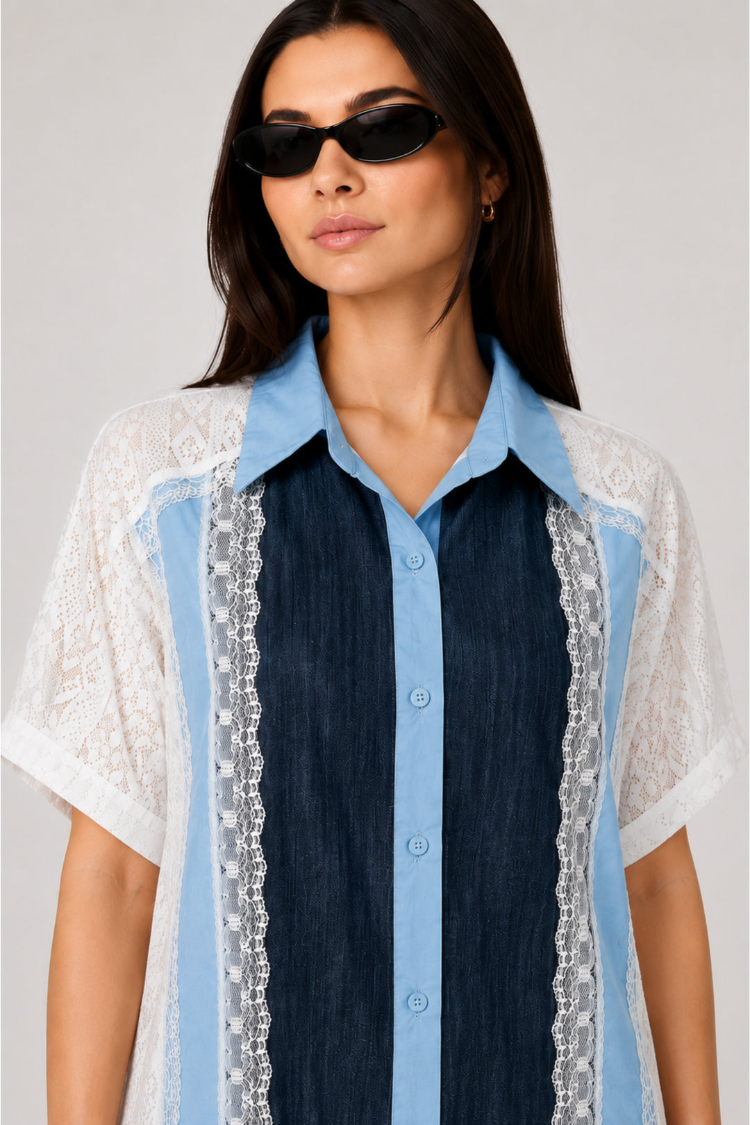 Seabreeze Lace Panel Shirt