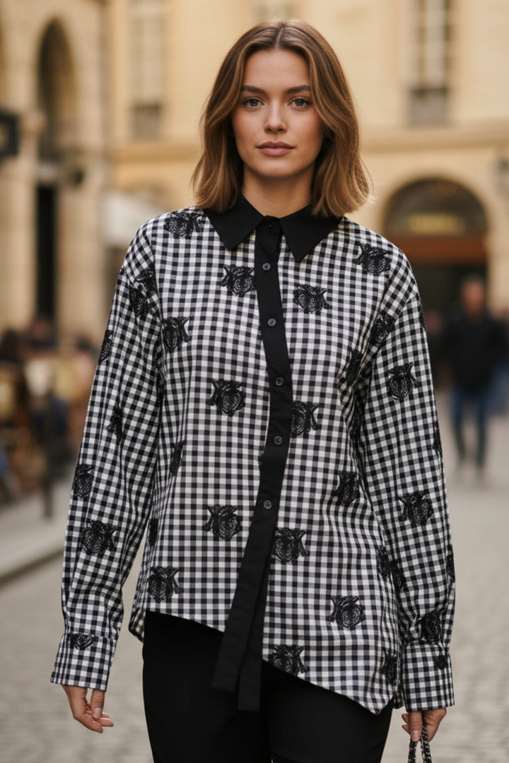 Black Rose Gingham Shirt