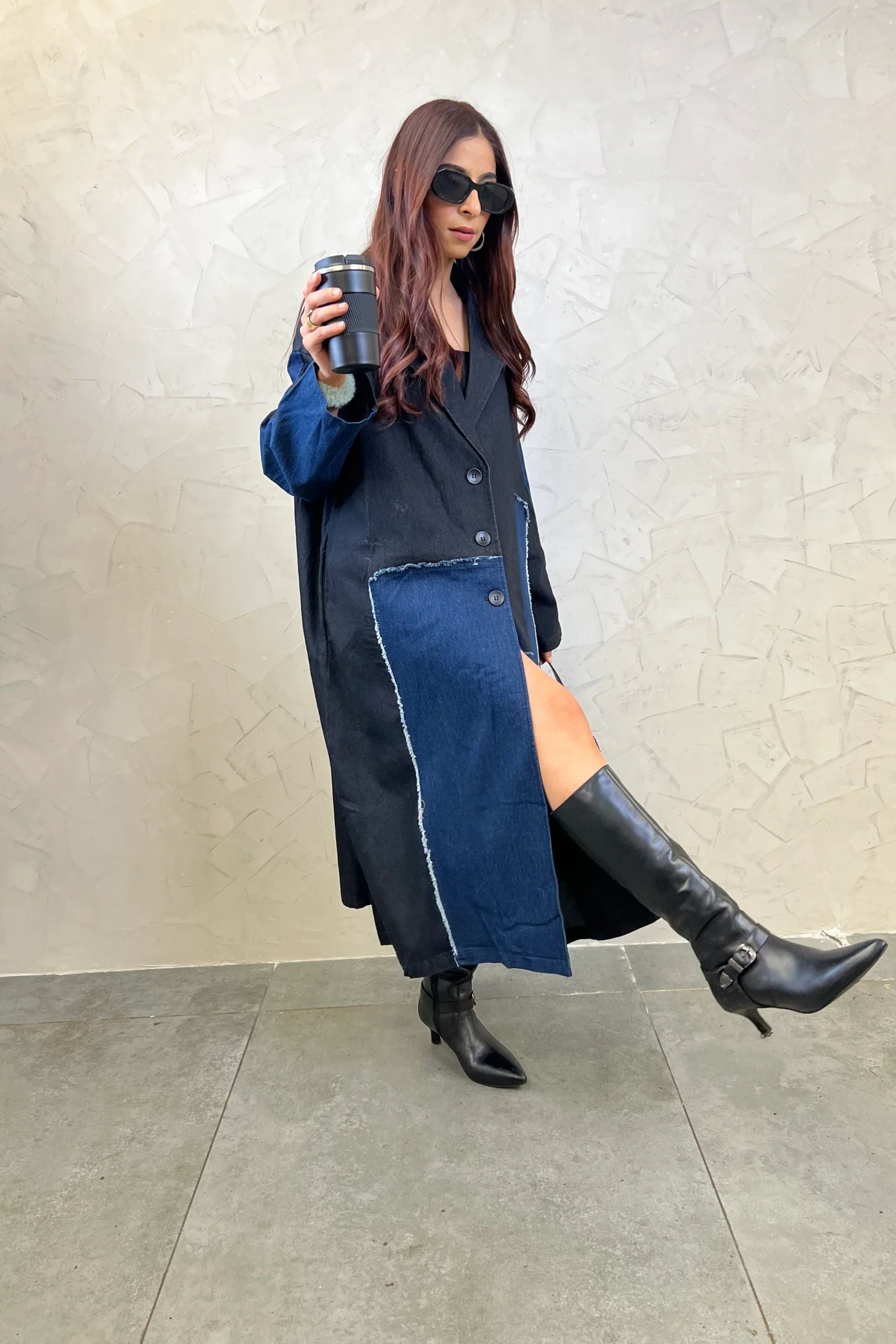 ジャケット・アウター ALLBLACK DEMIM long coat ALLBLACK DEMIM long coat Shop Denim Long Trench Coat | Oversized