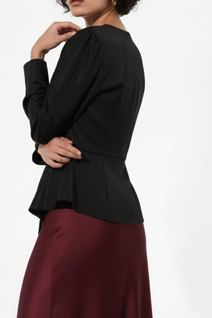 Nicole Black Jacket  Top