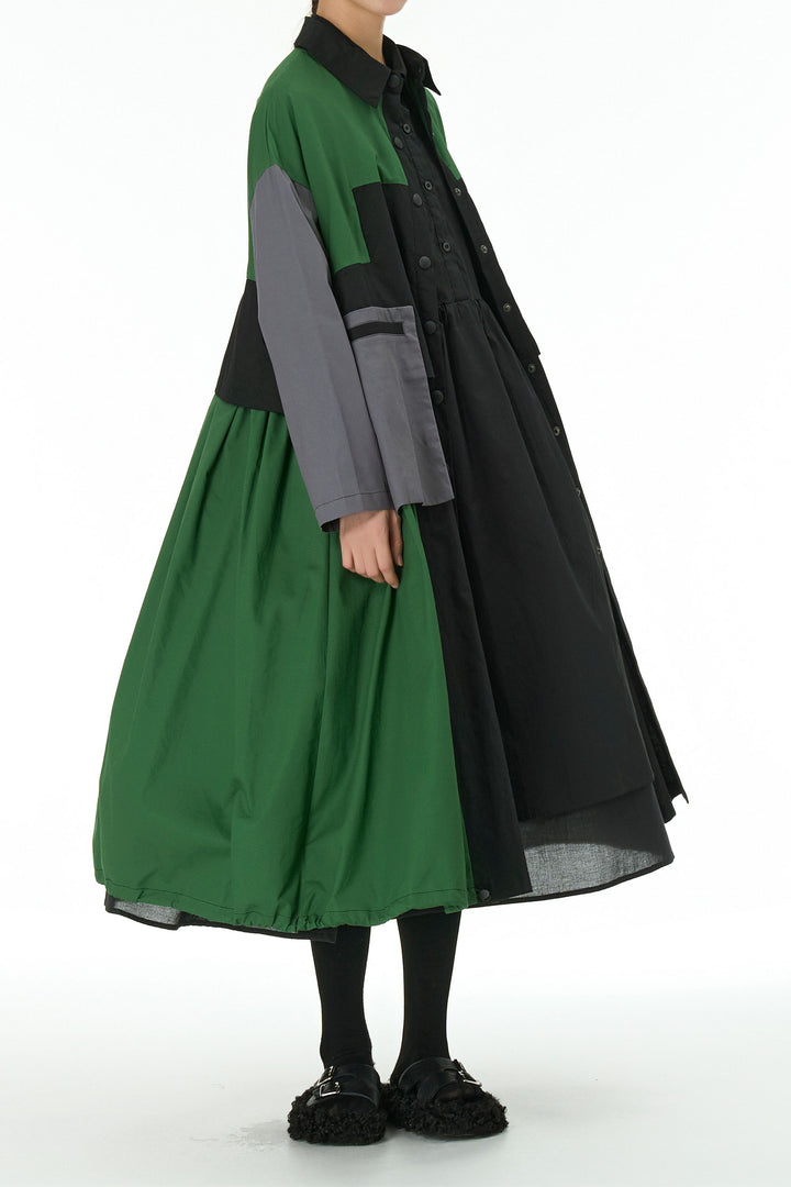 Green Oversized Streetwear Dress