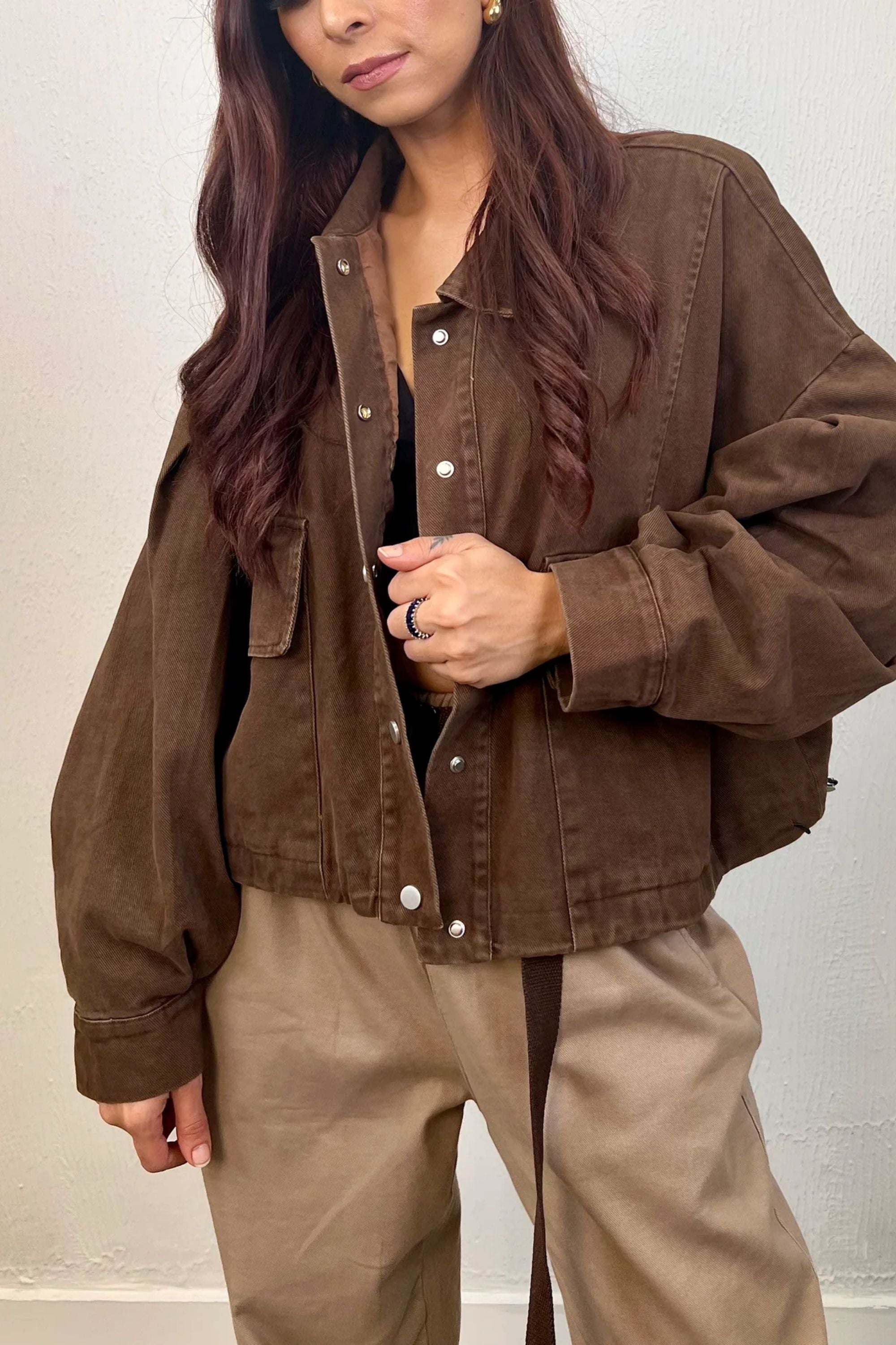 Oversized Jacket | Twany Toast Street Style Jacket at Nolabels