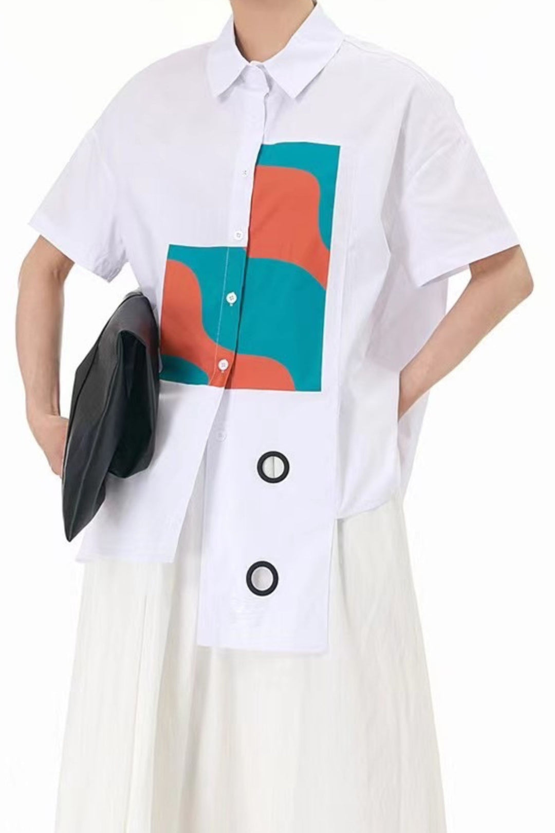 White oversized shirt for casual wear
