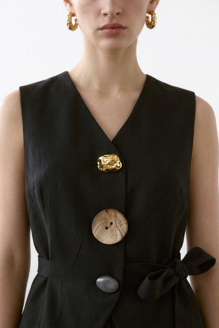 Monaco Noir Buttoned Co-ord