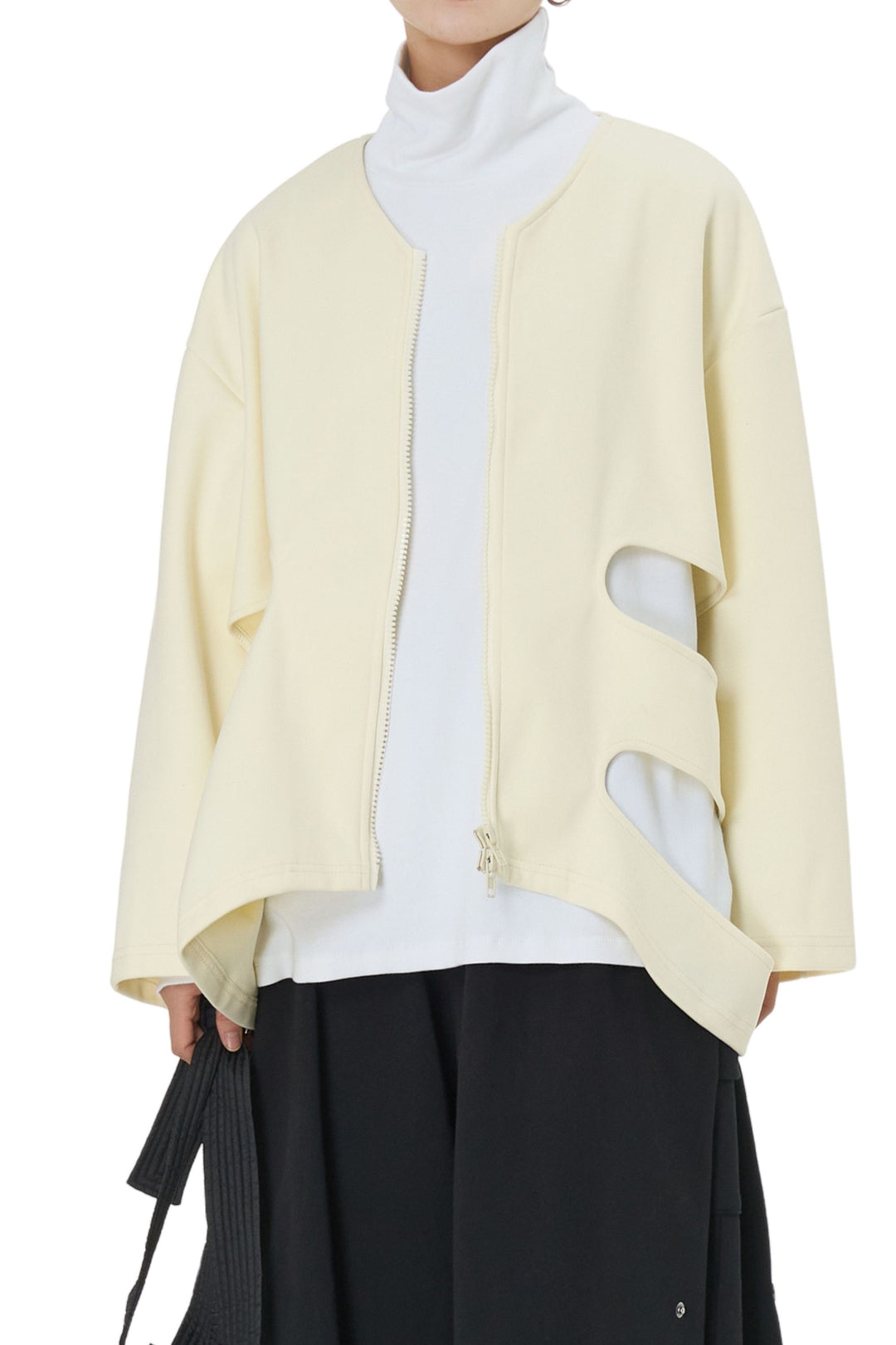 Velour Creme cutout jacket