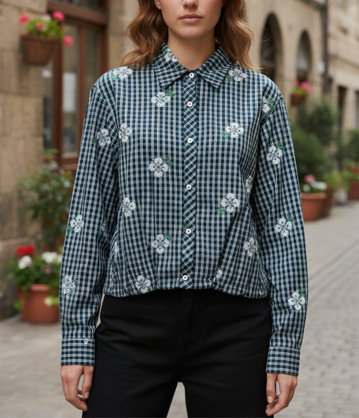 Midnight Garden Plaid Shirt