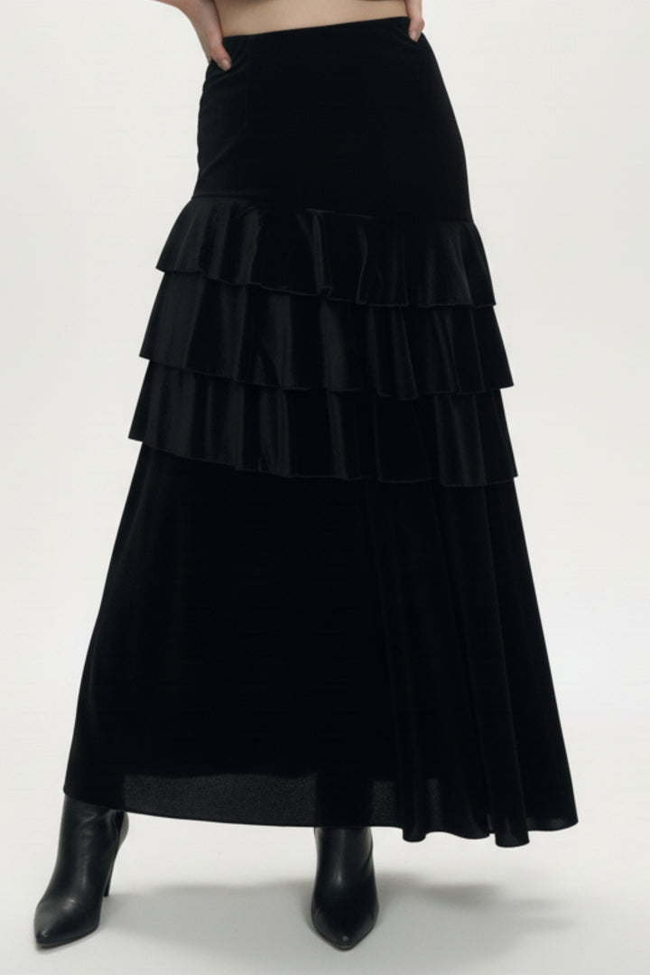 Noir Luxe Leather & Velvet Skirt Co-ord Set