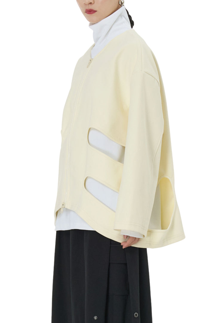 Velour Creme cutout jacket