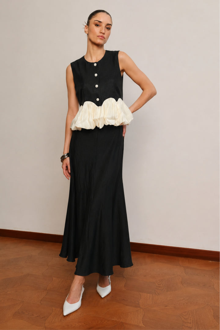 Noir Peplum Co-Ord Set