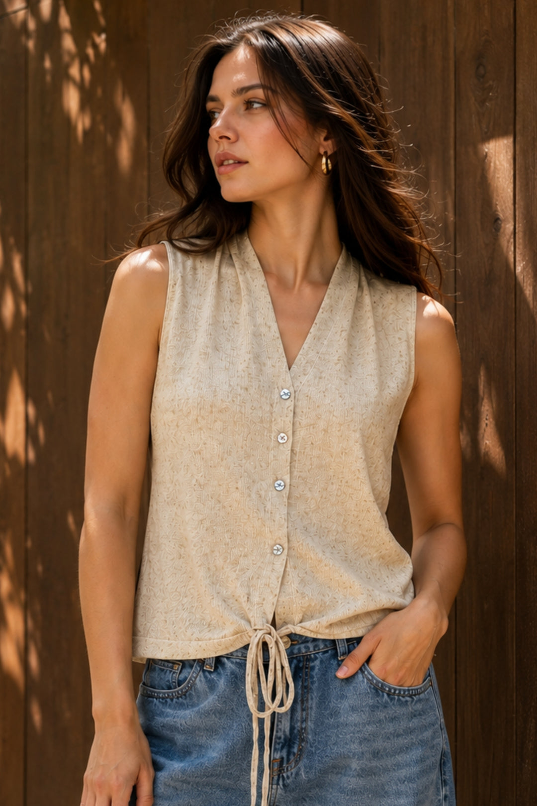 ivory knit top women