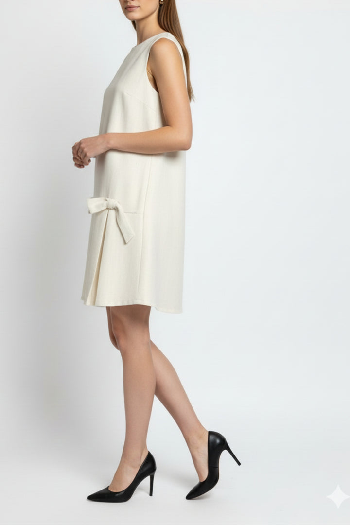 Tiana Ivory Bow Dress