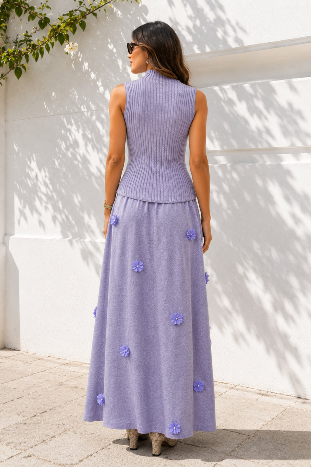 Lilac Flora Knit Co-ord