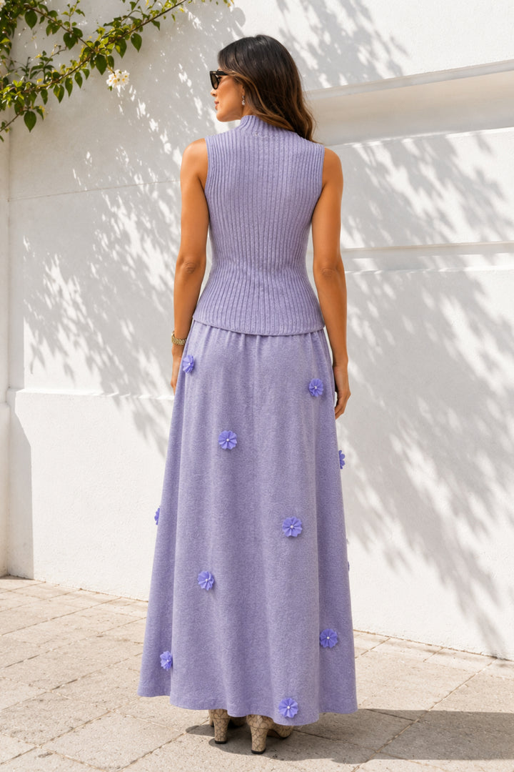 Lilac Flora Knit Co-ord