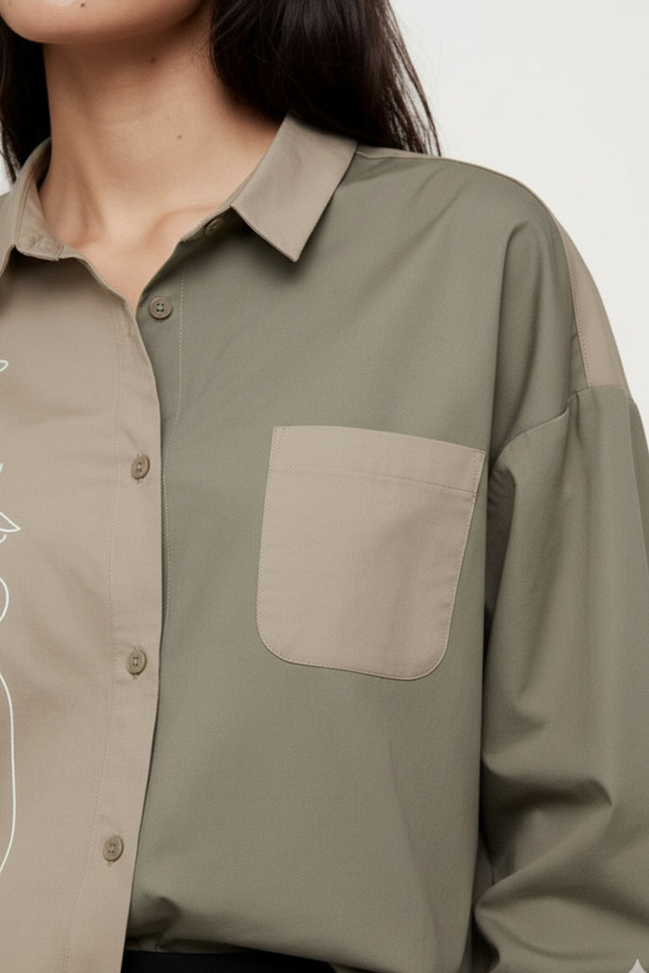 Double Shaded Oversized Shirt