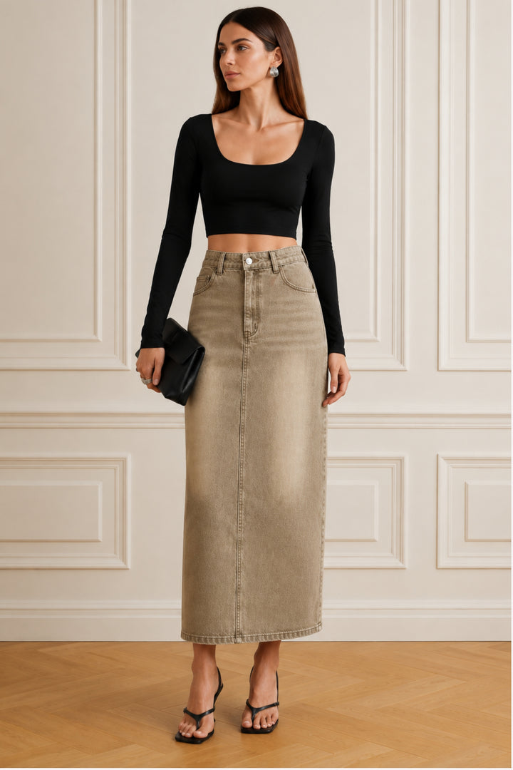Vintage Inspo Denim Skirt