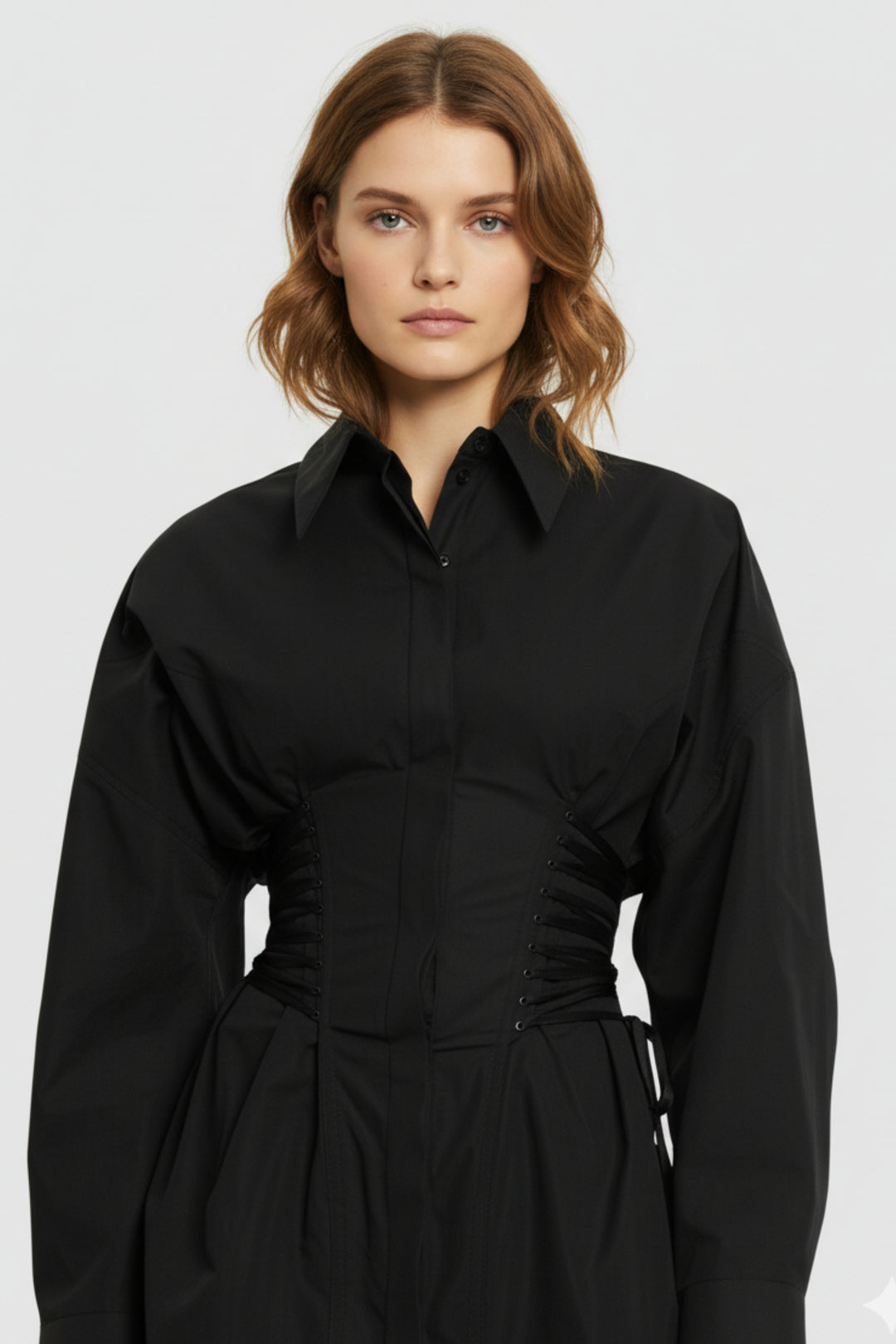 Black Tie-up Shirt