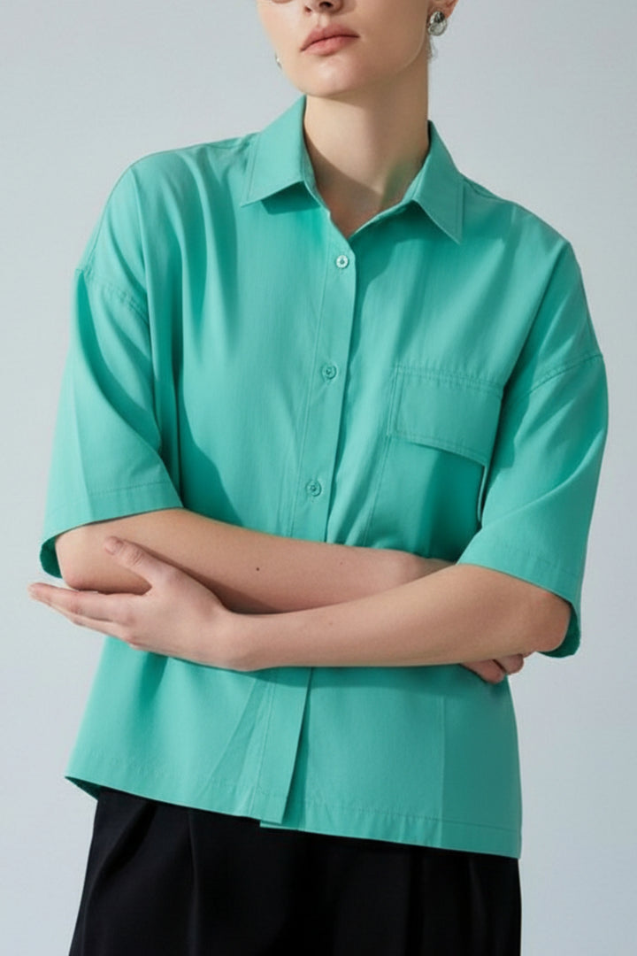 Aqua Green Oversized Shirt