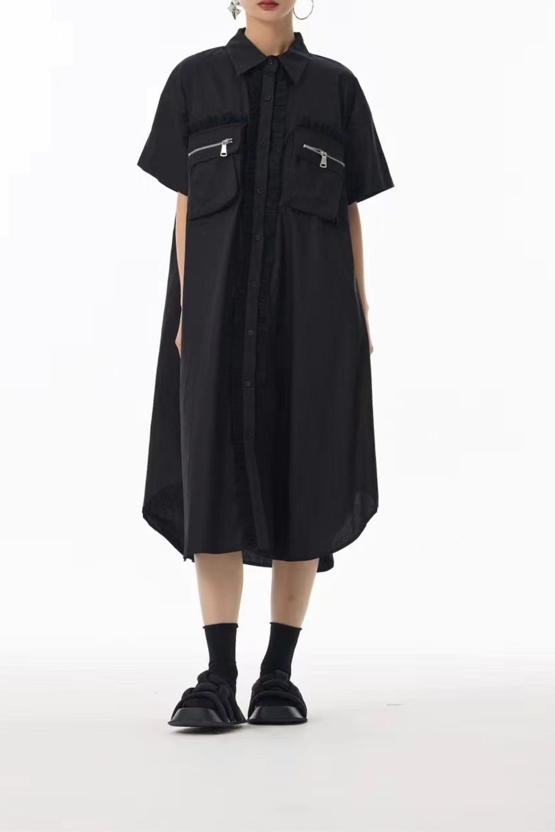 Jane Ruffle Shirt Dress