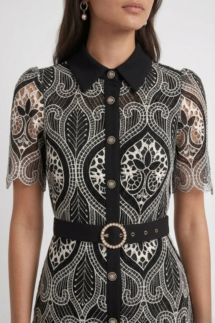 Siena Lace Shirt Dress