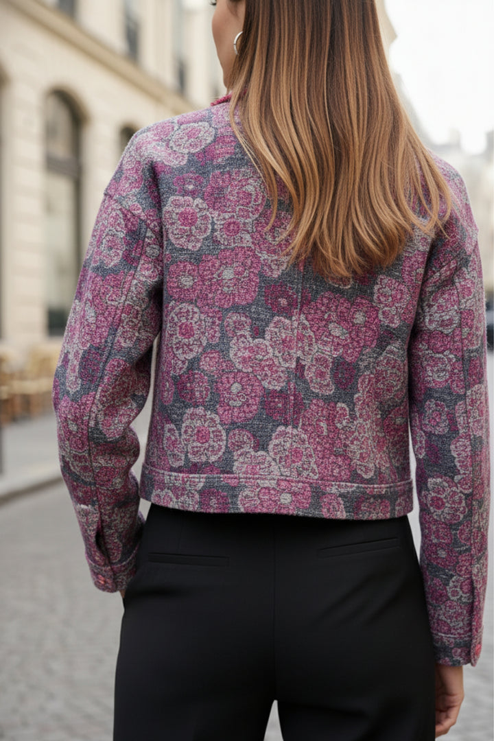 Pink Blossom Denim Jacket