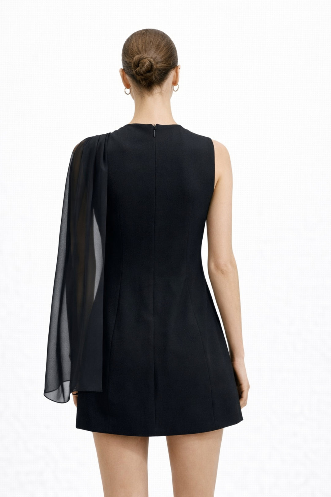 Noir Veil Mini Dress