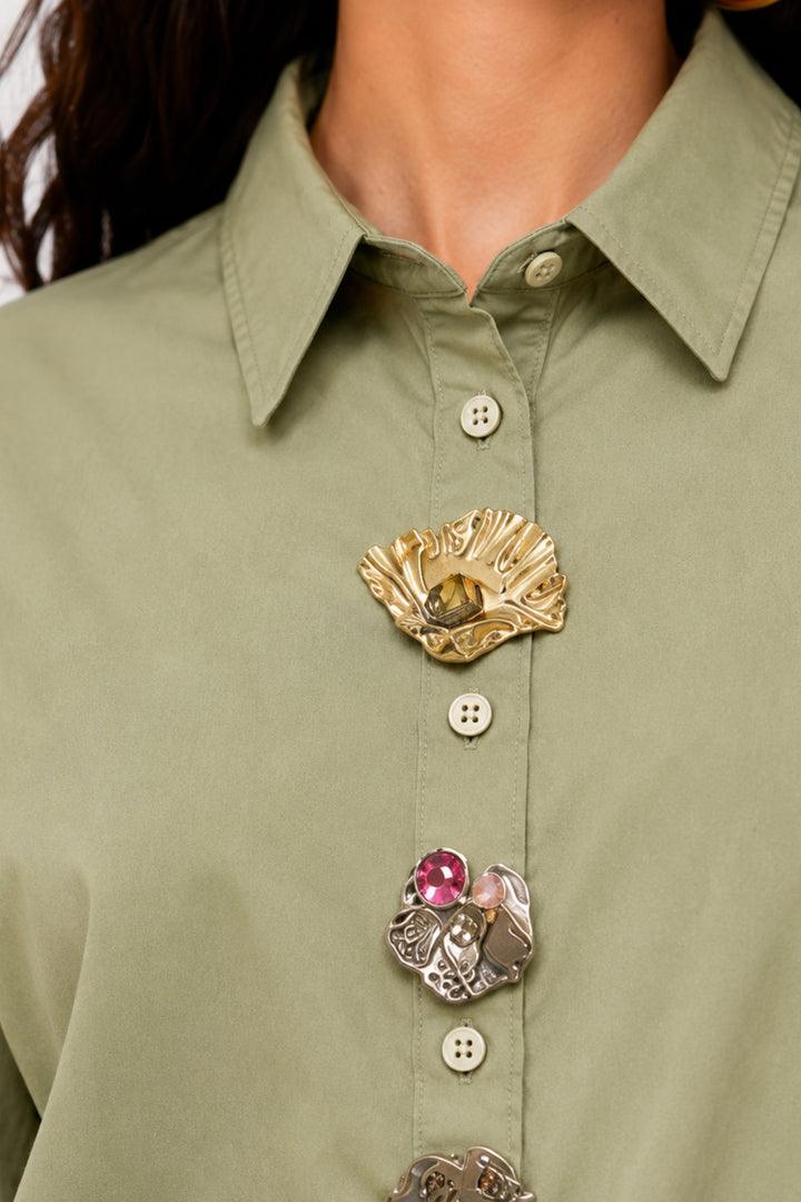 Sage Petal Charm Shirt