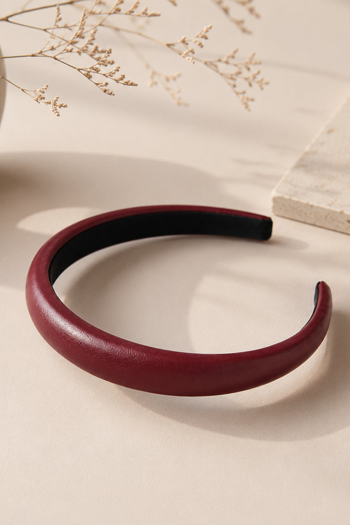 Soft Padded Faux Leather Headband