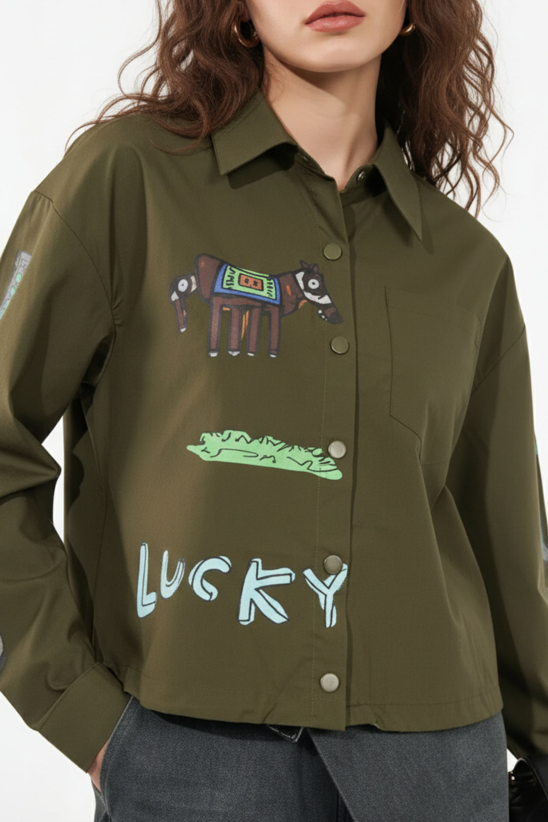 Martini Olive Printed Shirt