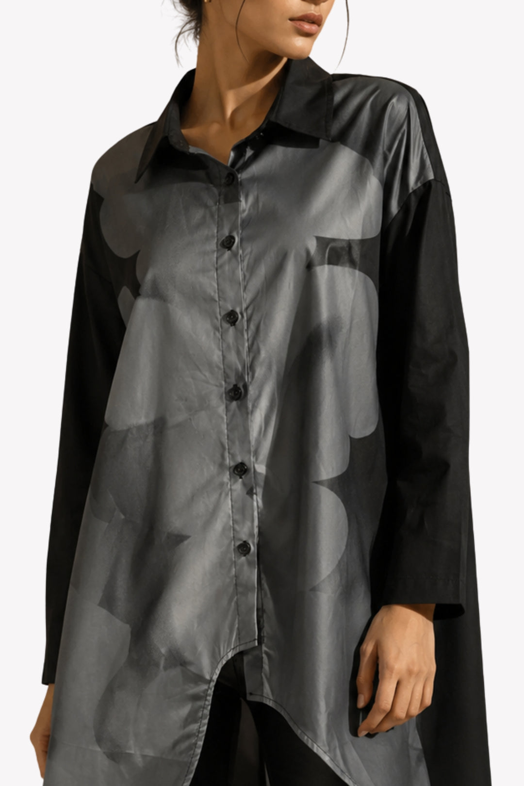 Smoke Grey Long Shirt