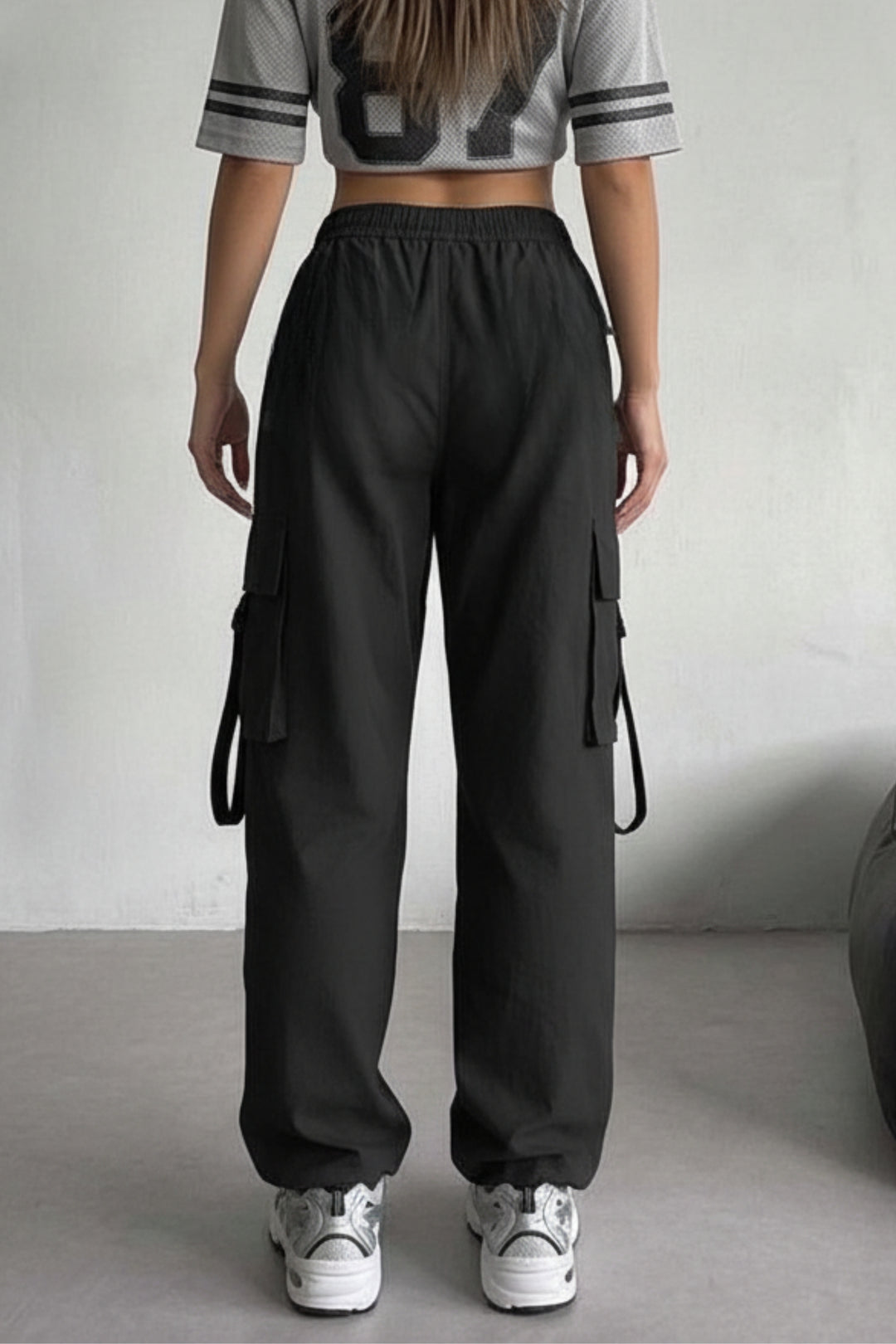 Shadow Black Comfy Cargos