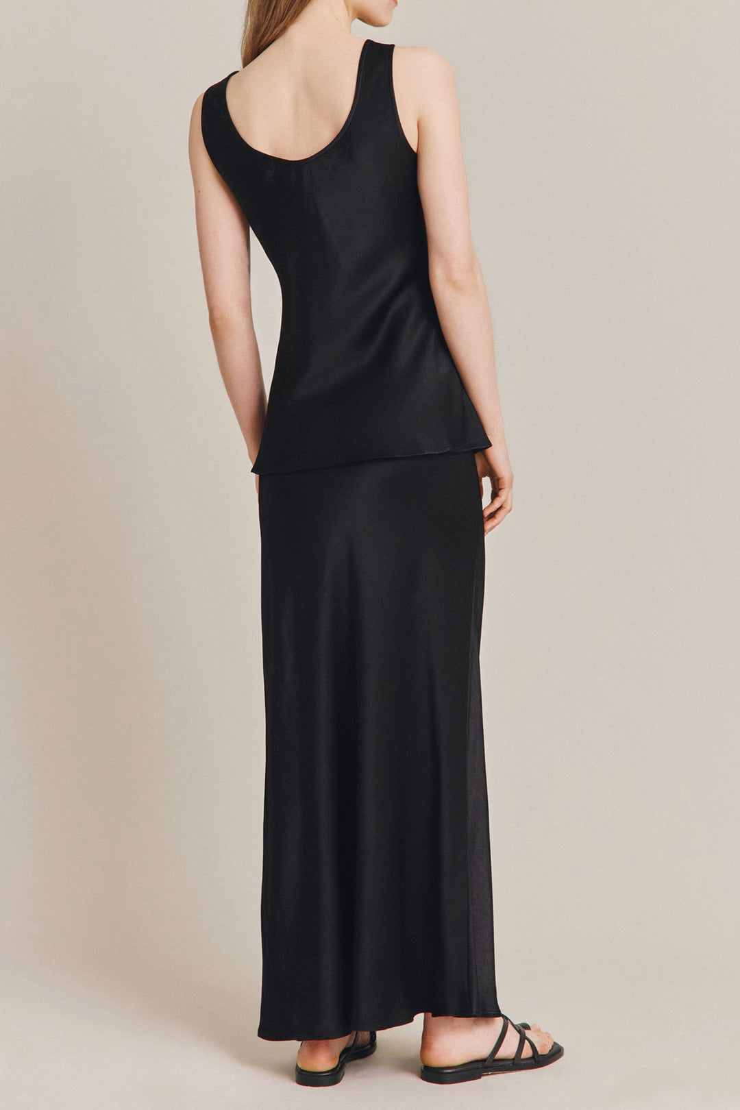 Augusta Black Satin Co-ord Set