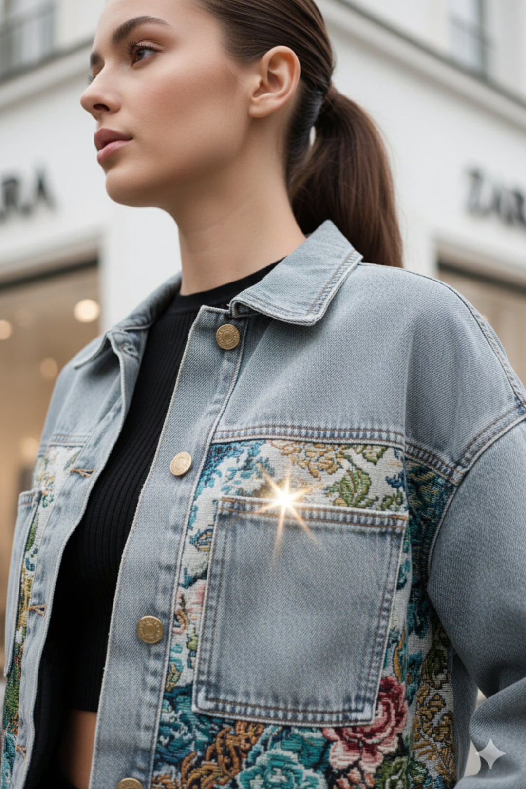 Floral Breeze Denim Jacket