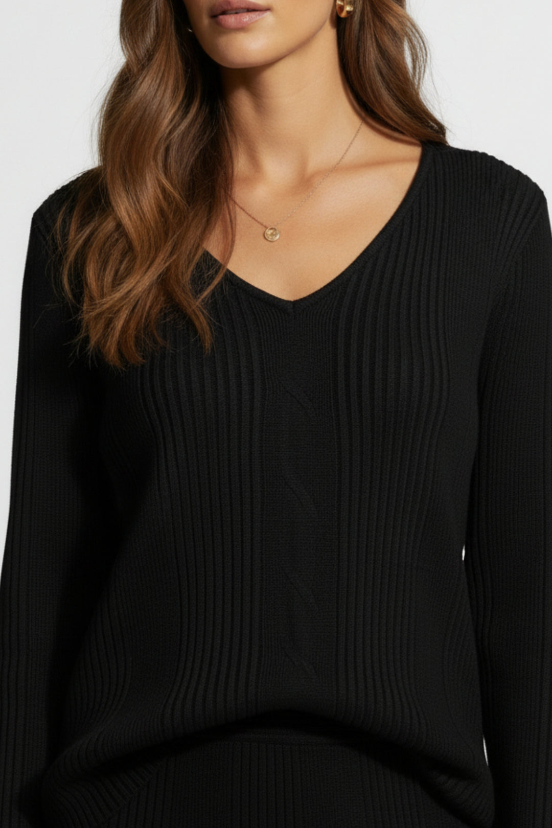 Noir Ribbed Skirt Co-ord Set