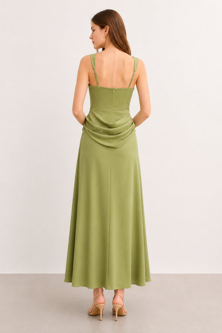 Jade Green Drape Dress