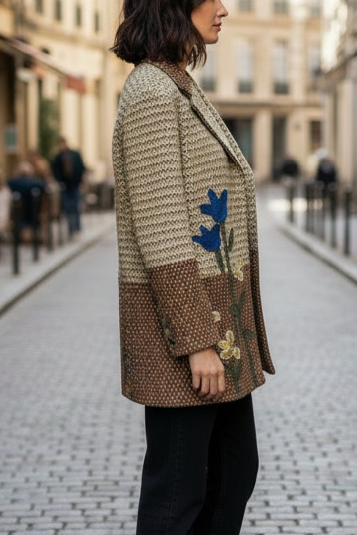 Botanical Zigzag Floral Blazer
